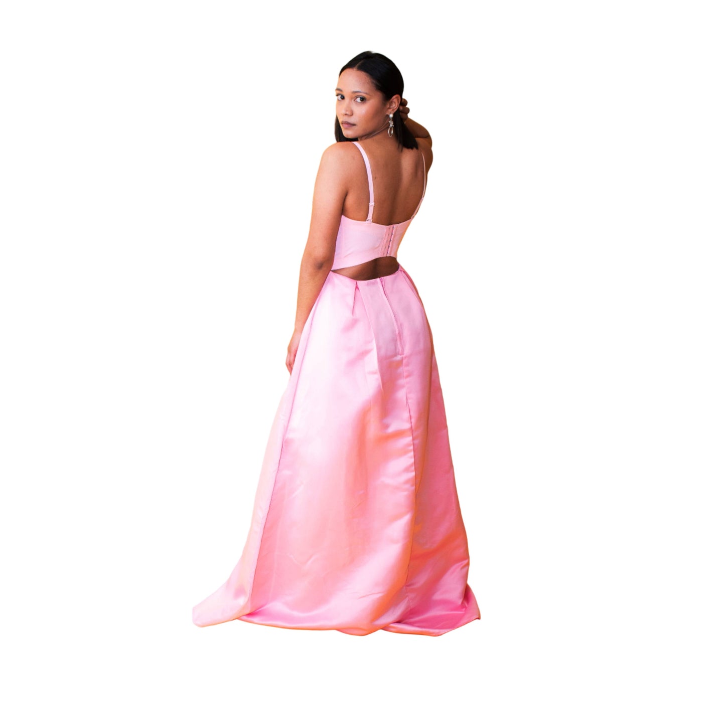 Retro Dress With Chest Cup Shaped Shoulder Straps.