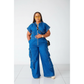 Denim Cargo Jumpsuit.