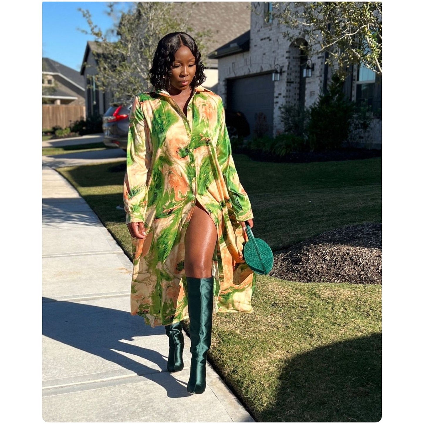 Hidden Gems Satin Midi Dress.