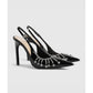 Diamond Embellishment Stiletto Pointed-Toe Shoes.