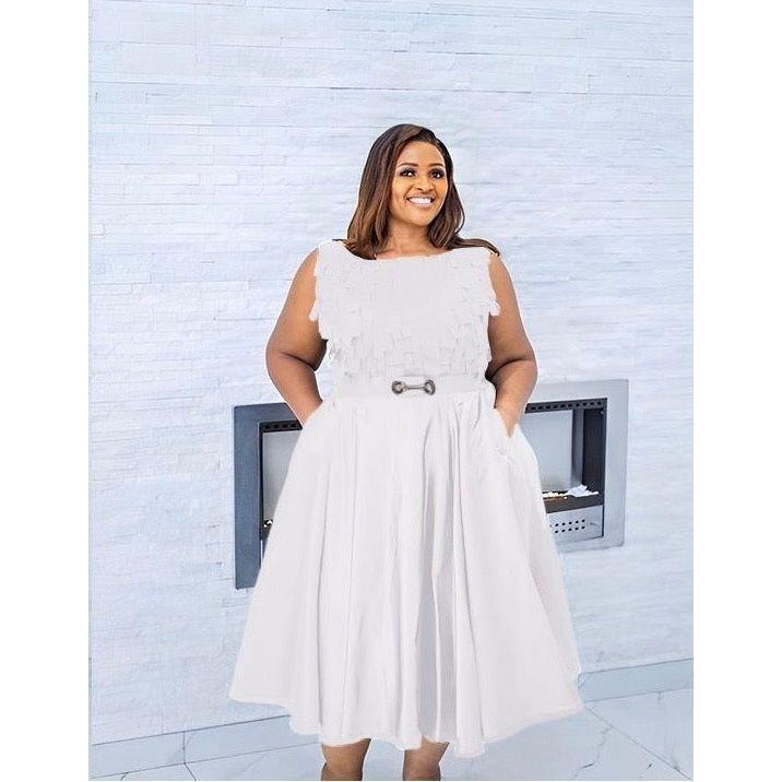 Sleeves Plus-Size Dress YELLOW SUB TRADING Sleeves Plus-Size Dress YELLOW SUB TRADING