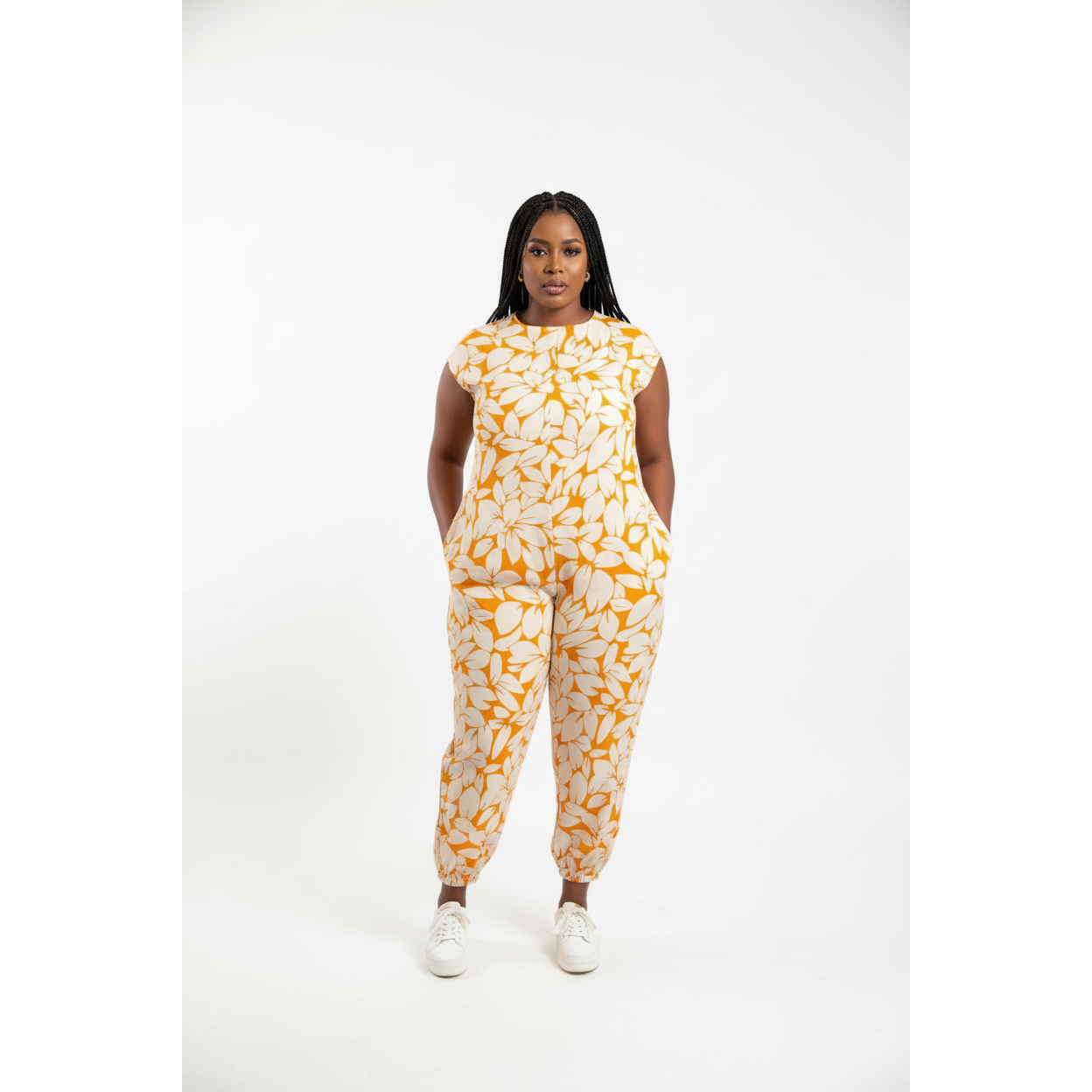 Sleeves Floral Jumpsuit