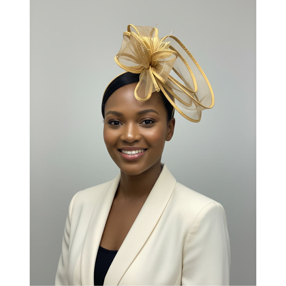 Feather Trim Fascinator Hat