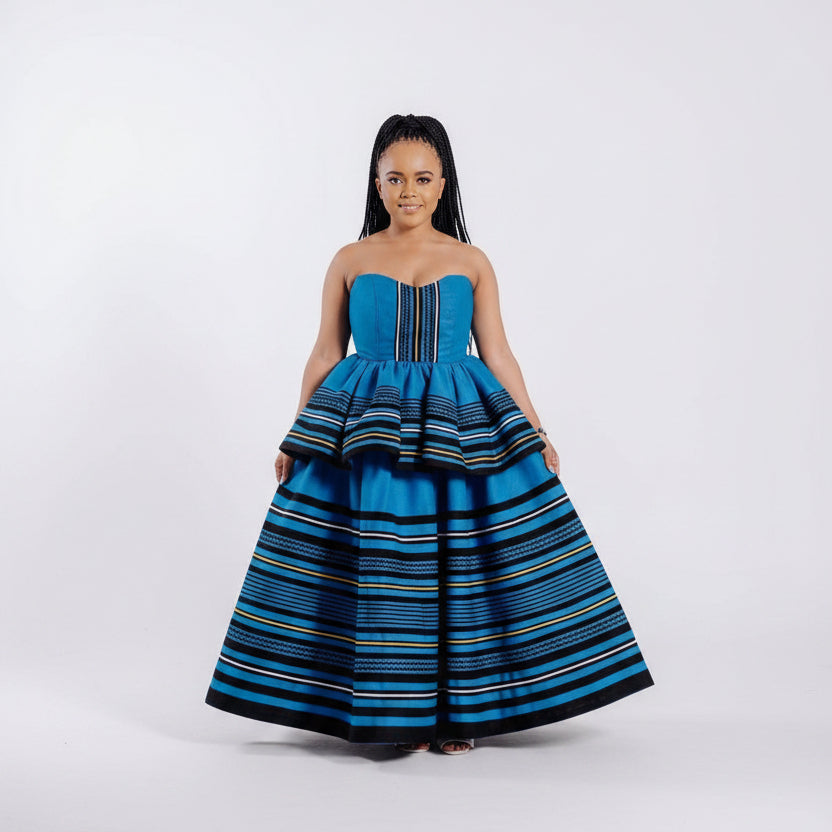 Modern Xhosa Traditional Dress.