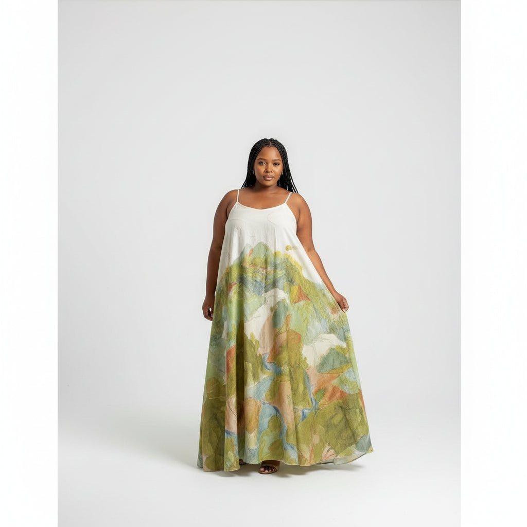 Stylish Floral Print Maxi Dress.