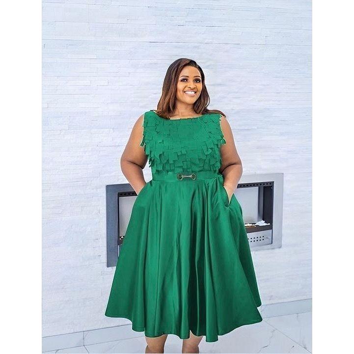 Sleeves Plus-Size Dress YELLOW SUB TRADING Sleeves Plus-Size Dress YELLOW SUB TRADING