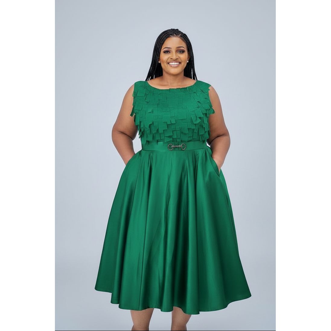 Sleeves Plus-Size Dress – YELLOW SUB TRADING