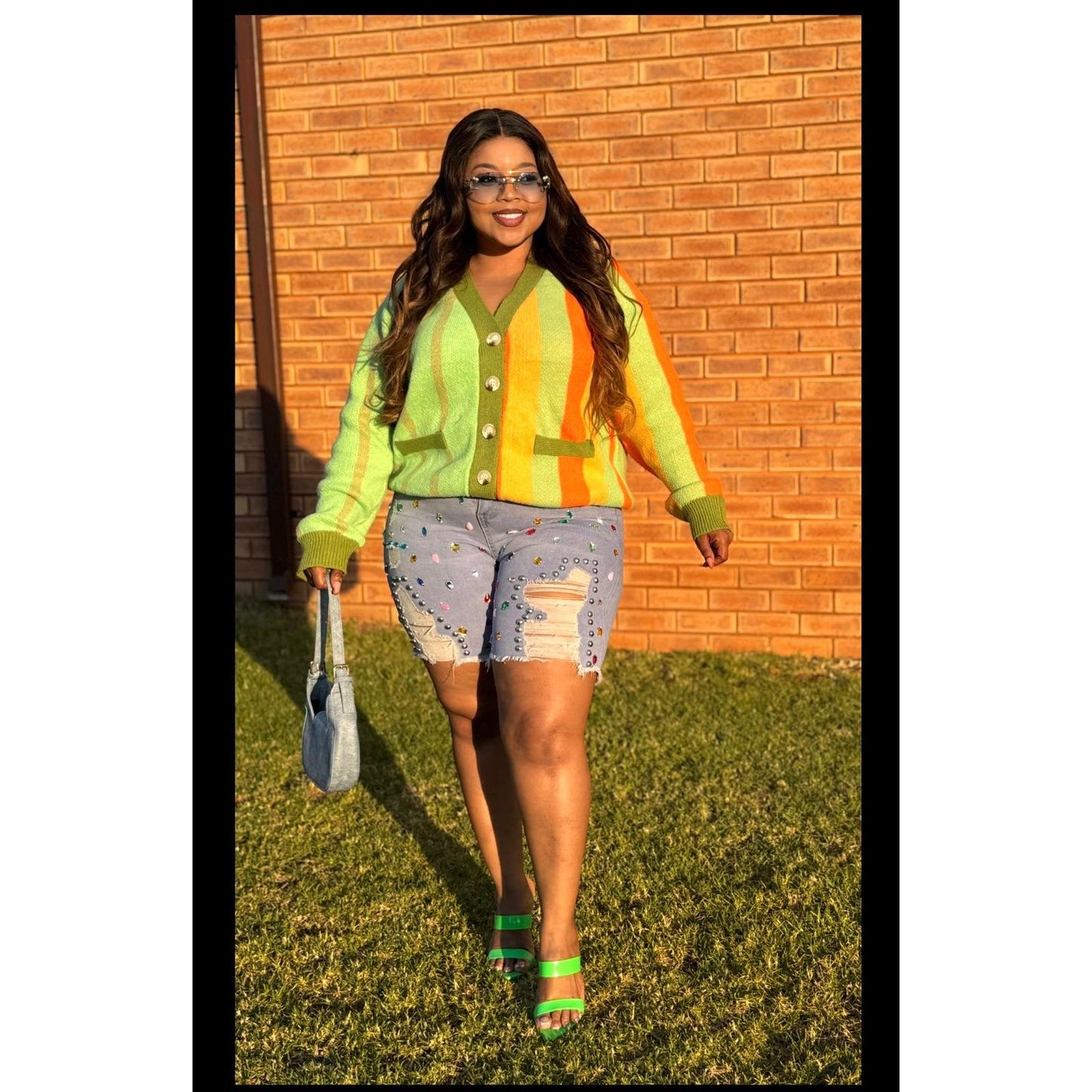 Colorblock Knitted Cardigan Sweater