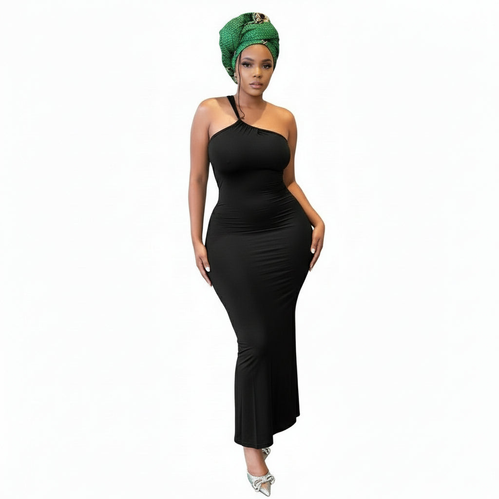 Back Opened Bodycon Prom Dress.