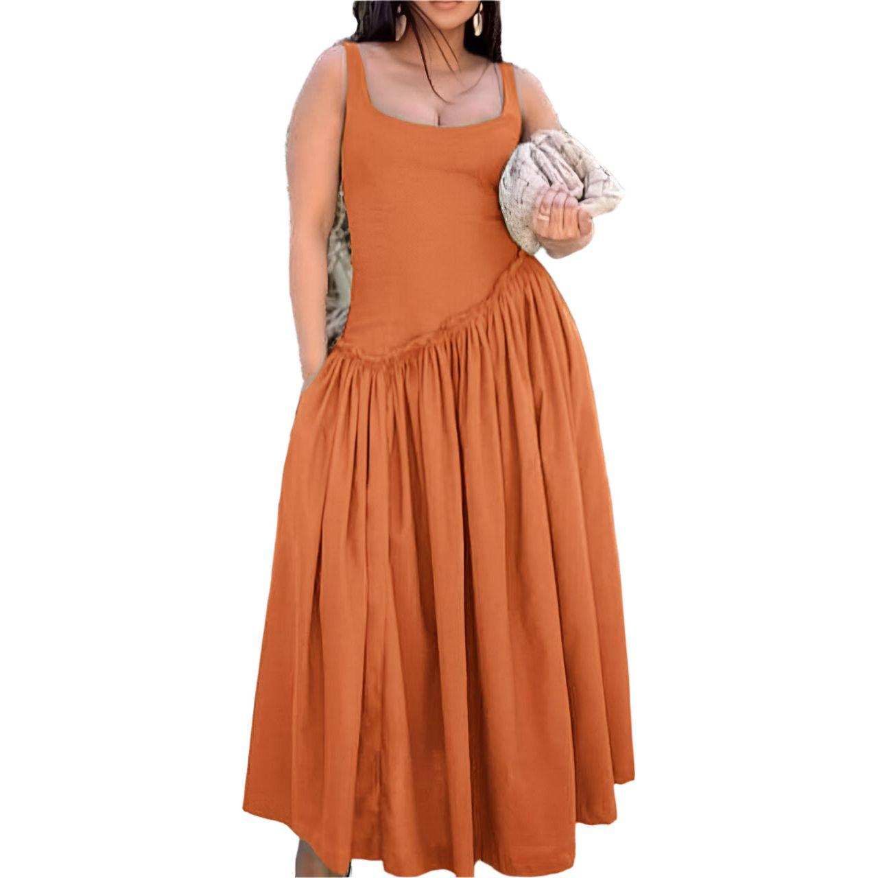Sexy Sleeveless Baby doll Maxi Dress