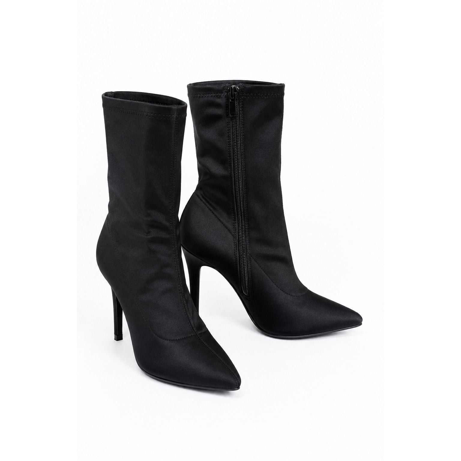 Ankle-high Sock Pointed Toe Boots