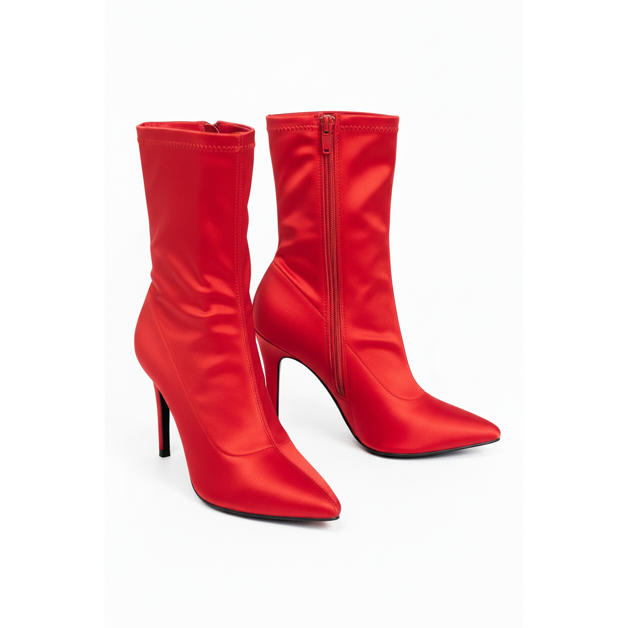 Ankle-high Sock Pointed Toe Boots