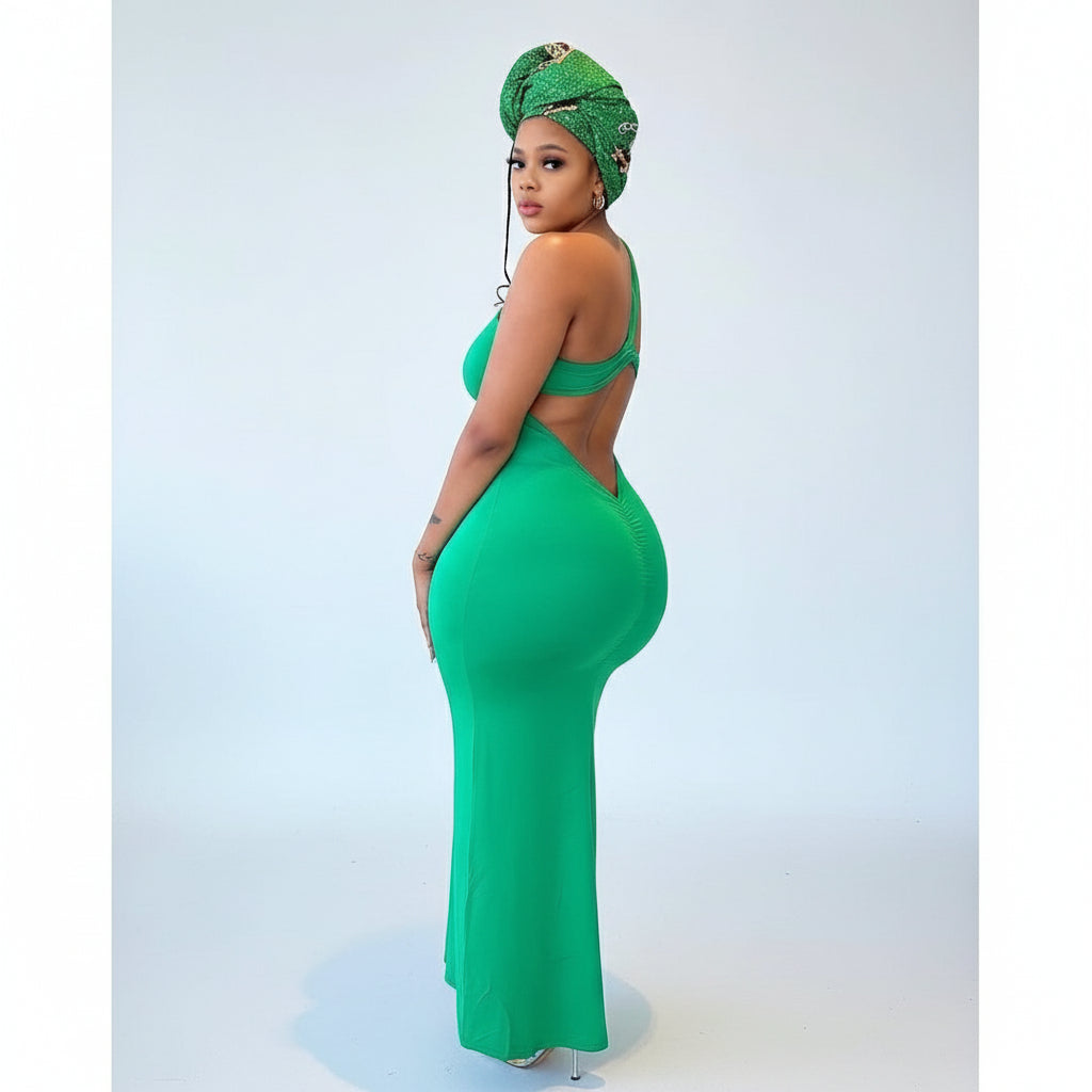 Back Opened Bodycon Prom Dress.