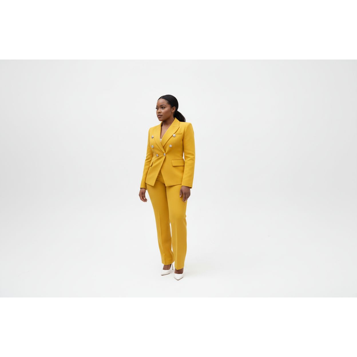 Double Breasted Blazer and Pants Formal Set