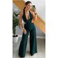 Sexy V-Neck Palazzo Jumpsuit.