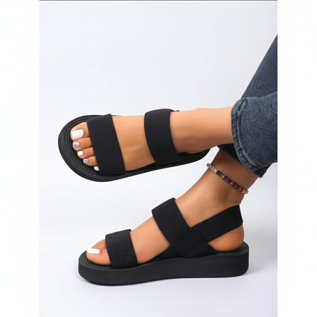 Ladies' Fashionable Simple Flat Sandals.