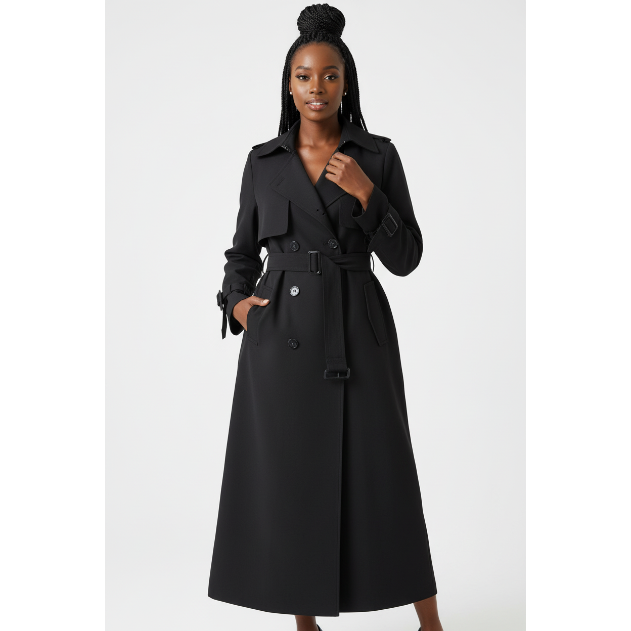 Long Double-Breasted Casual Loose Coat