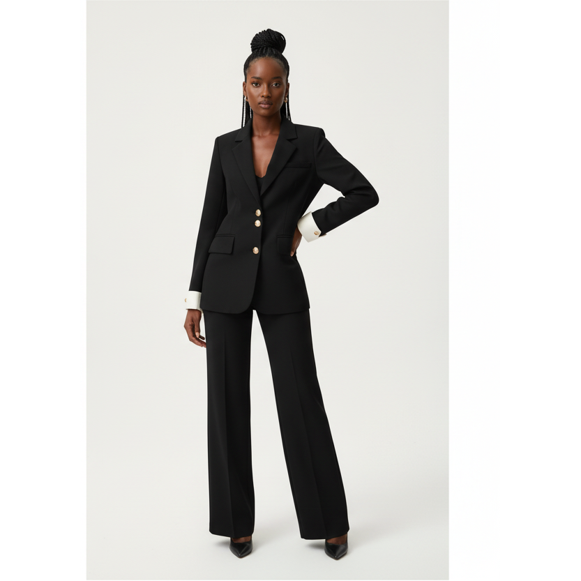 Korean Fashion Spring Autumn Vintage Luxury Splice Office Jacket