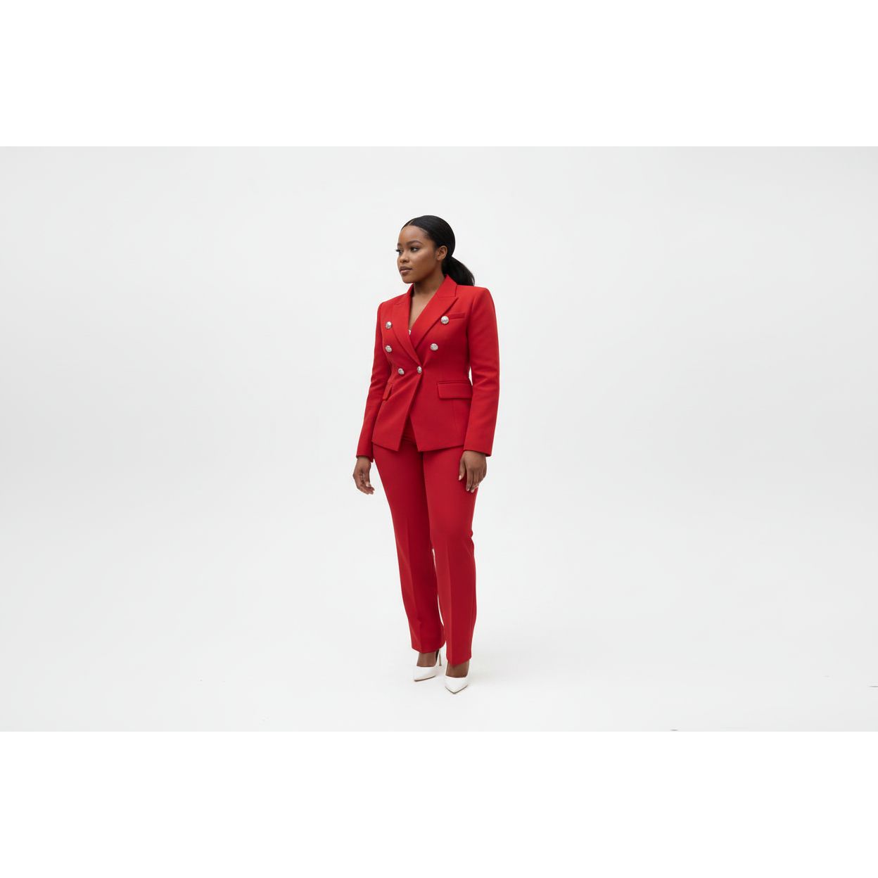 Double Breasted Blazer and Pants Formal Set