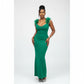Shoulder Feathers Silky Dress