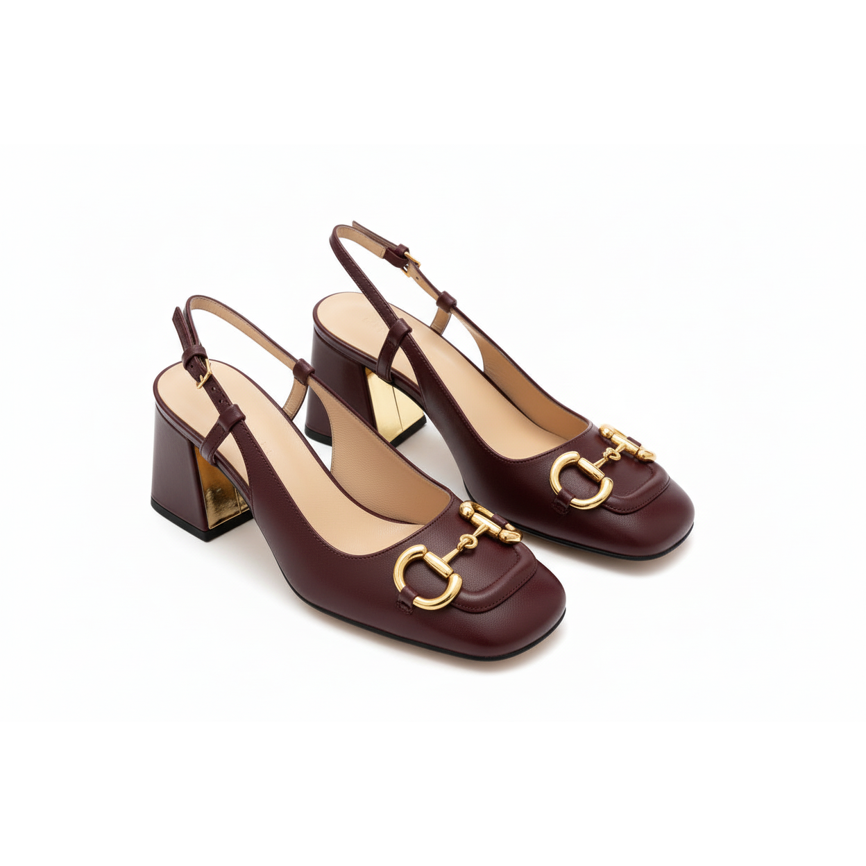Square Toe Chunky Heel Shoes