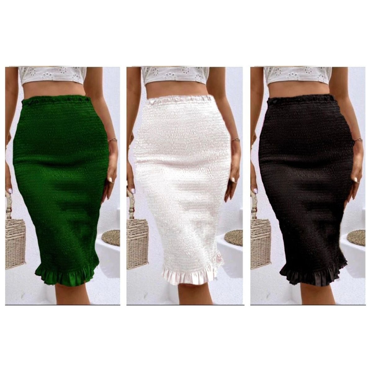 Sexy Ruffle Midi Skirt — YELLOW SUB TRADING
