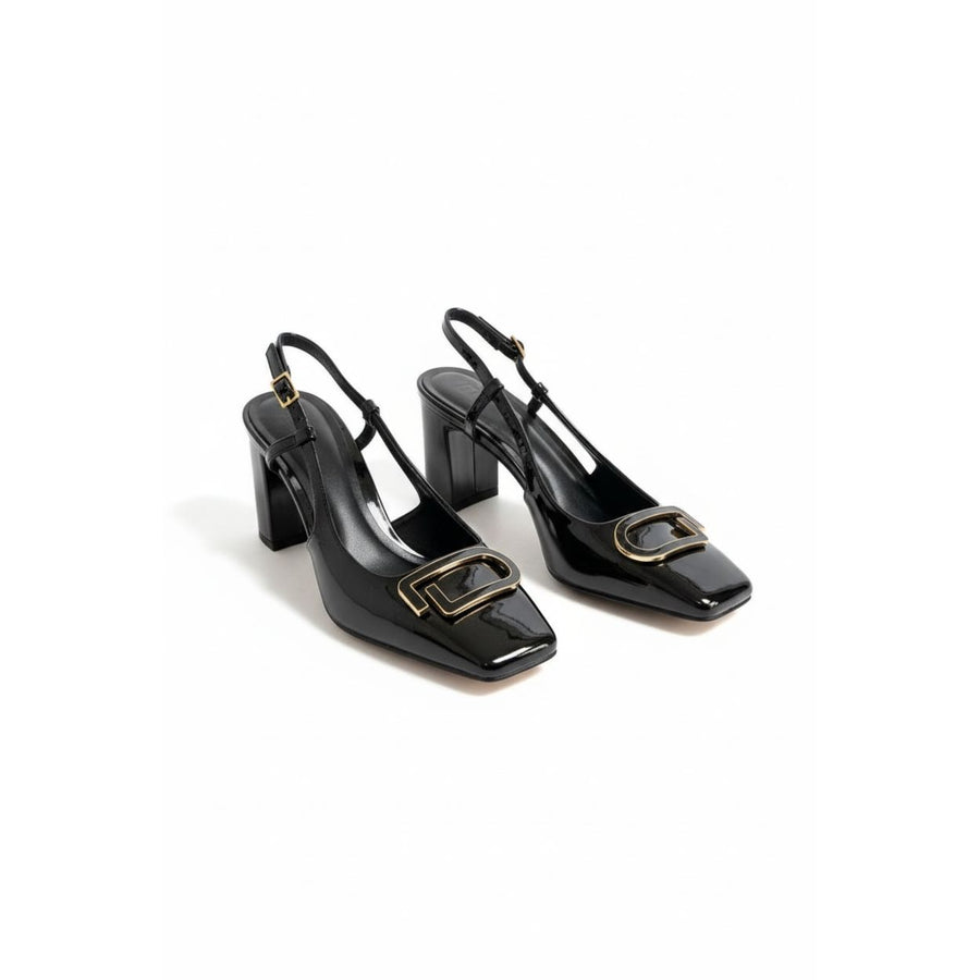 Glossy Thick Short Heel