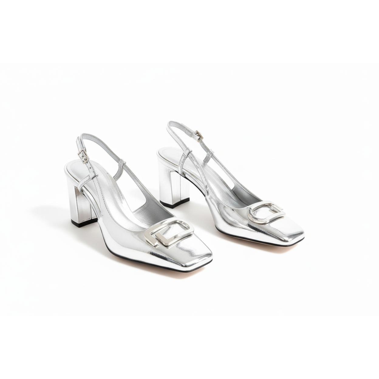 Glossy Thick Short Heel