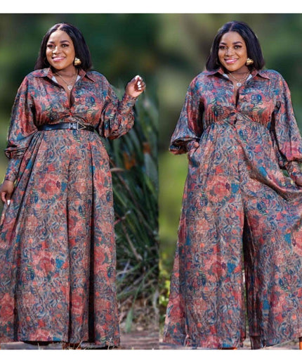 Plus-Size Palazzo Floral Jumpsuit – YELLOW SUB TRADING