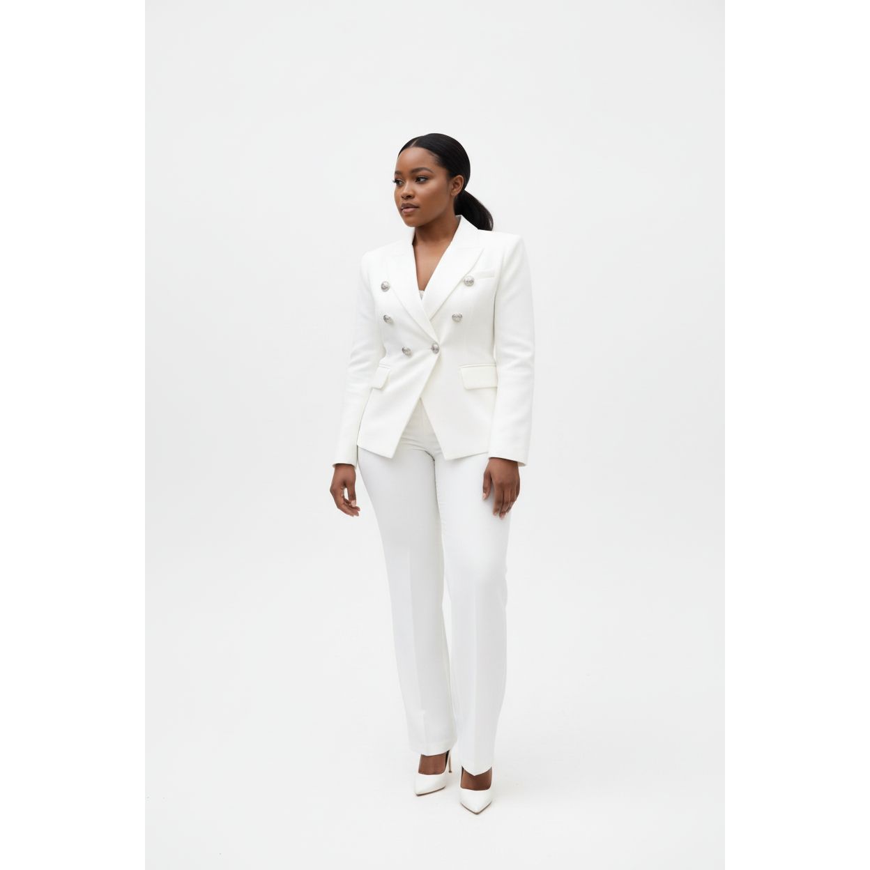 Double Breasted Blazer and Pants Formal Set