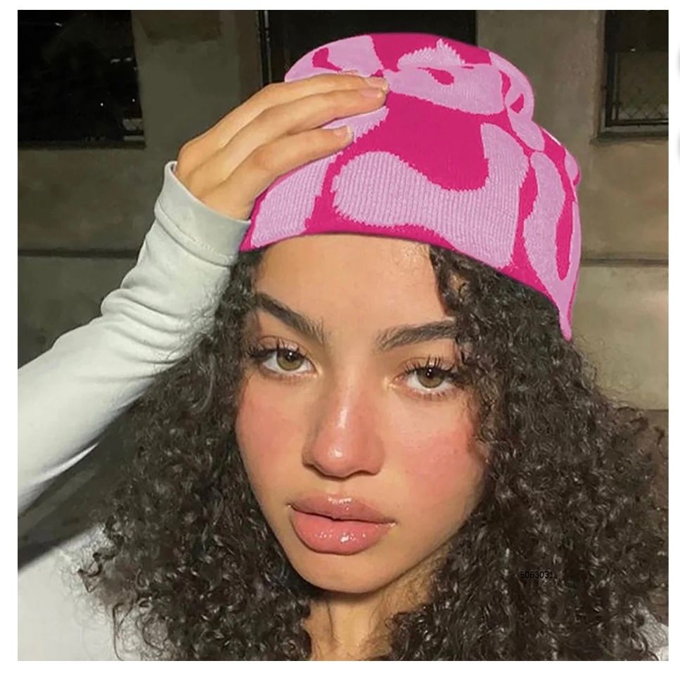 Fashion Letter Jacquard Knitted  Beanie Hat