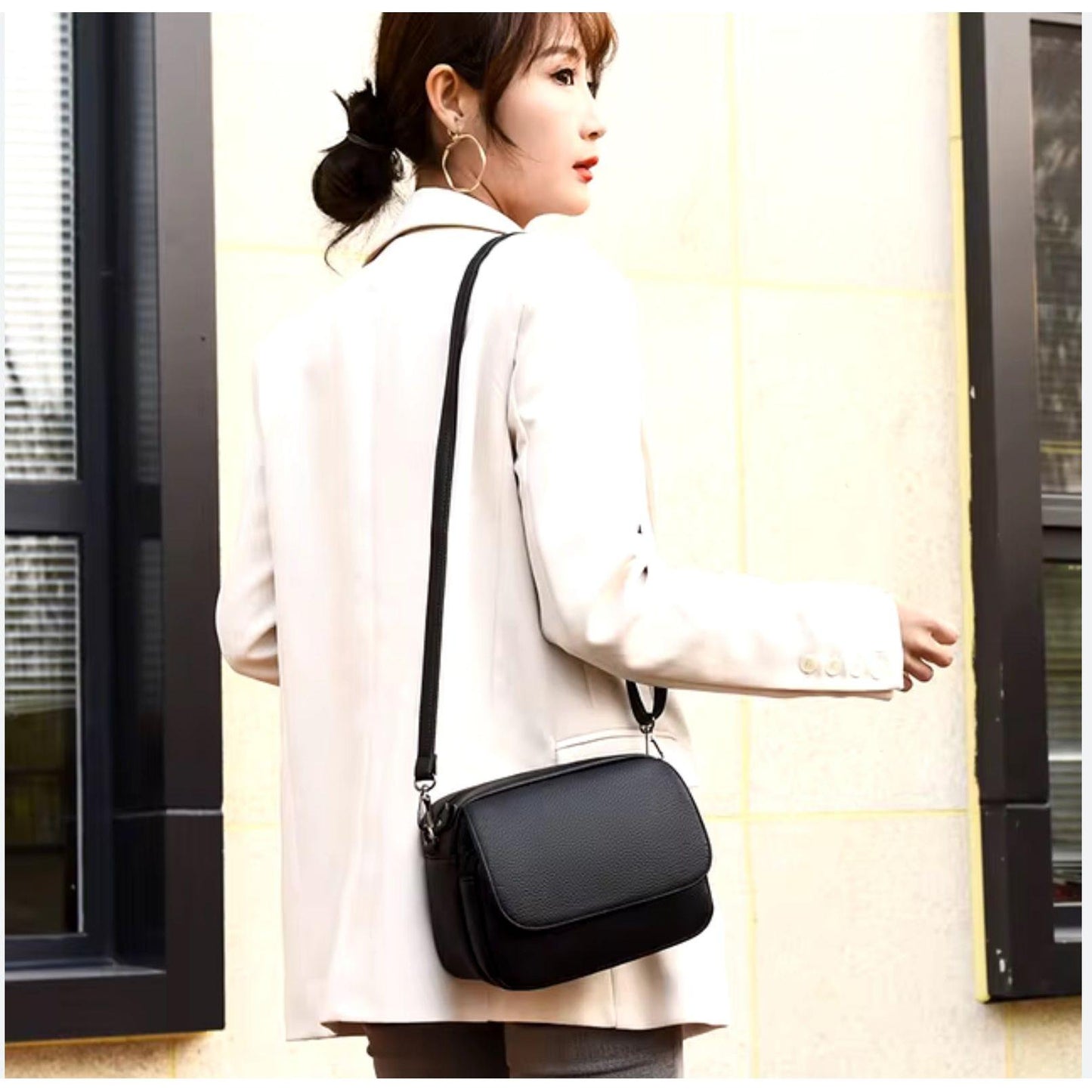 Designer Smooth Finish Mini Crossbody bag.