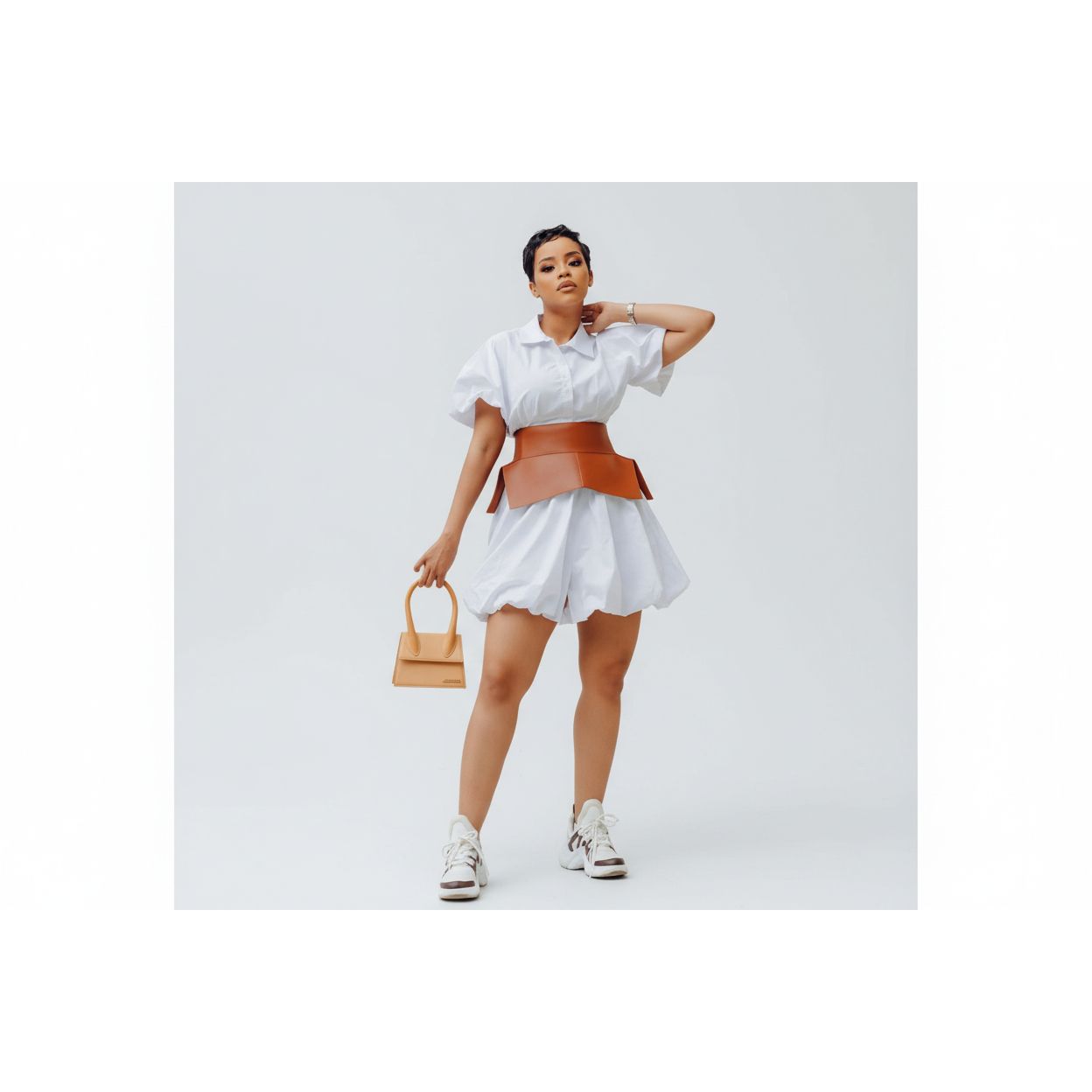 Leather Corset Wide Waist Peplum Belt