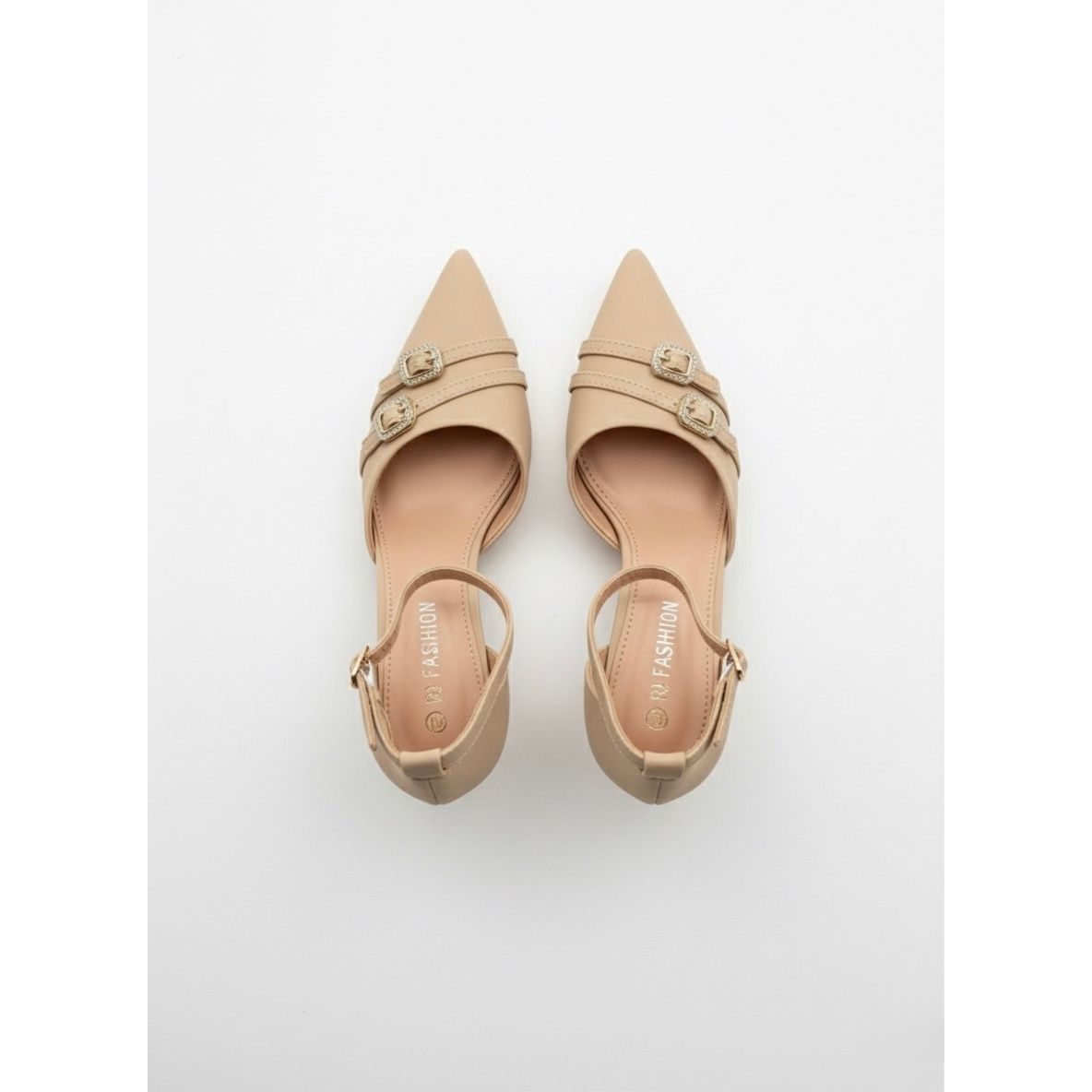 Sexy Metal Clasp Pointy Heel Pumps Shoes