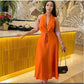 Halter-neck Sleeveless Vintage Dress