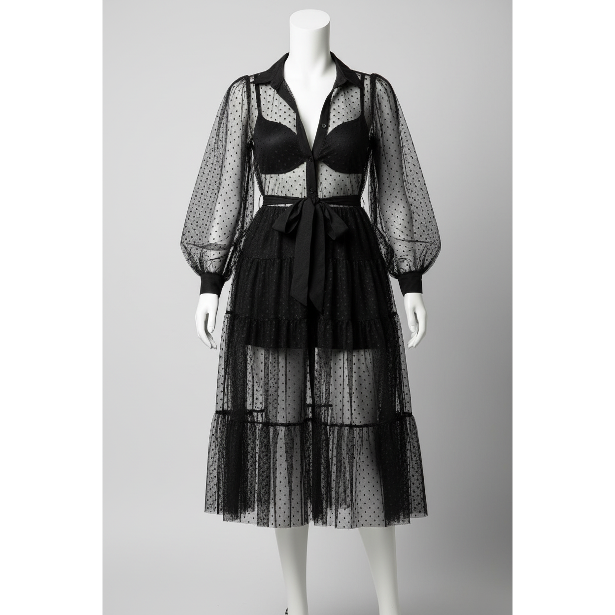 Mesh See Through Dress
