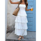 Textured Ruffle Layered Maxi Dress