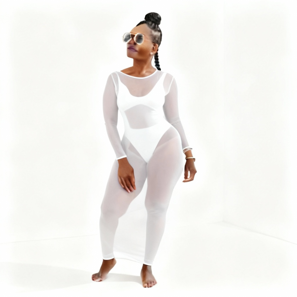 Swimming Suit See-through Cover Up