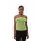 Three-Dimensional Flower Decorated Color Block Tube Top