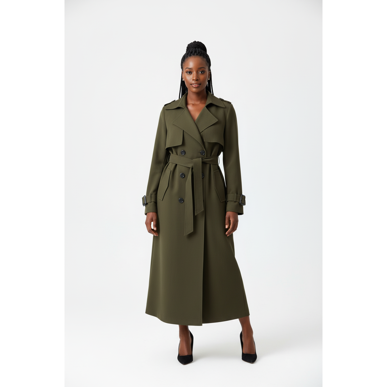 Long Double-Breasted Casual Loose Coat