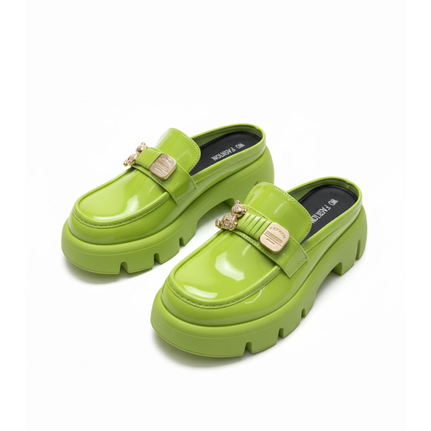 Vintage Glossy Flat Shoes