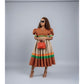 Ankara Print Puff Sleeve Midi Dress