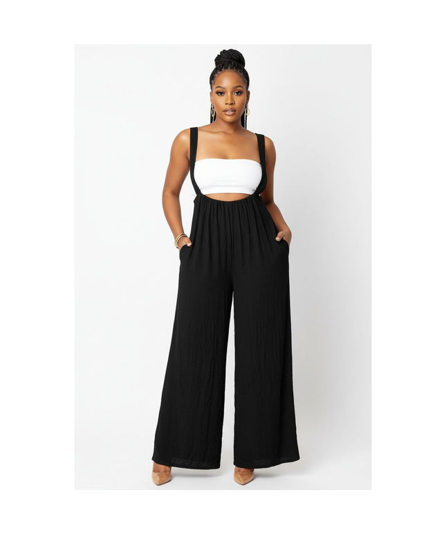 Plus Size Lace-Up Pocket Wide Leg Loose Casual – YELLOW