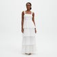 Textured Ruffle Layered Maxi Dress