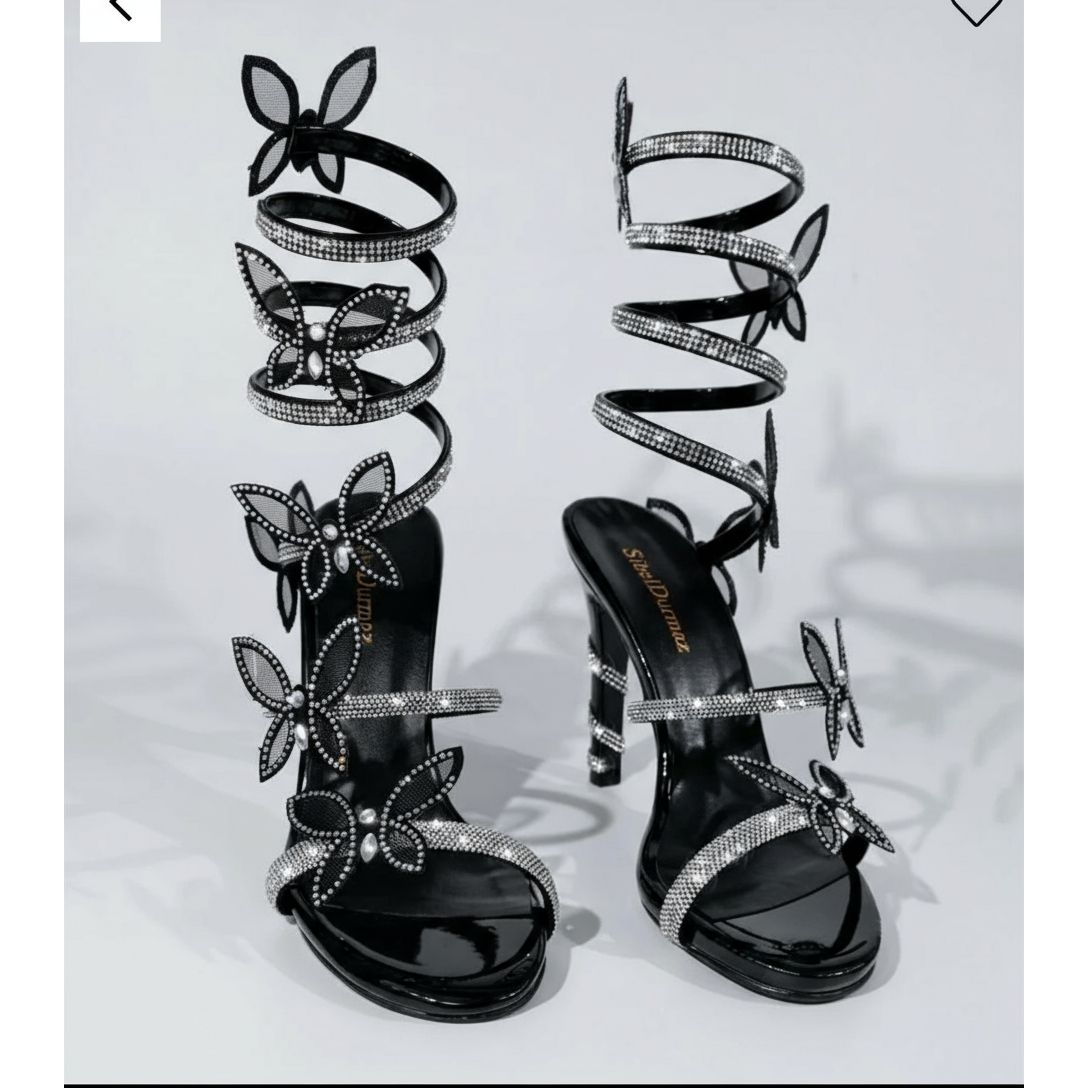 Ladies Spiral Butterfly Heels