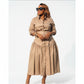 Woman’s Elegant Long sleeve Shirt & Skirt Set.