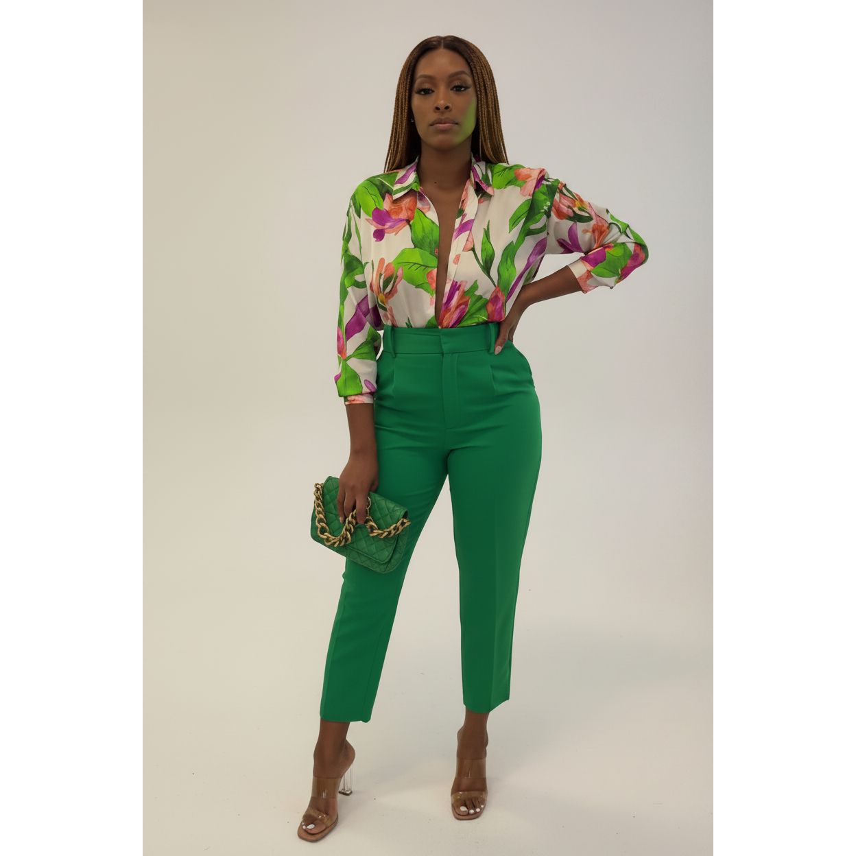 Floral Print Silk Shirt