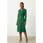 Suede Long Double Breasted Coat