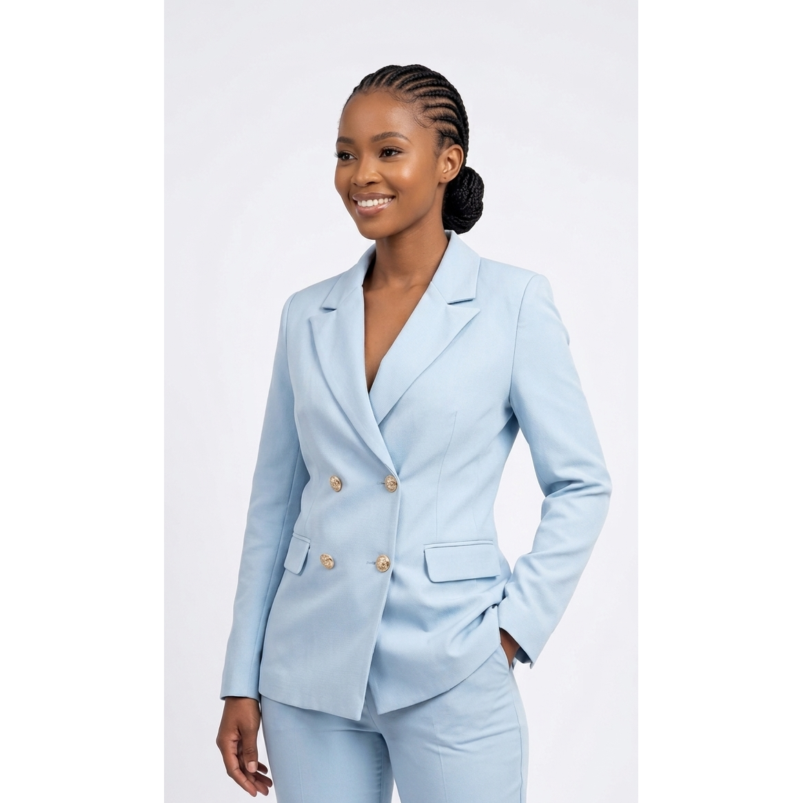 Belted Slim Long Blazer