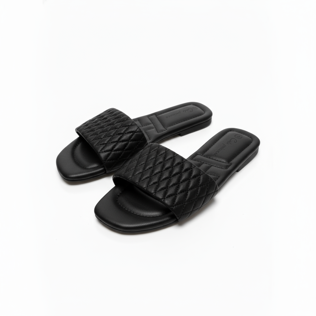 Padded Comfort Flats Slide Sandals
